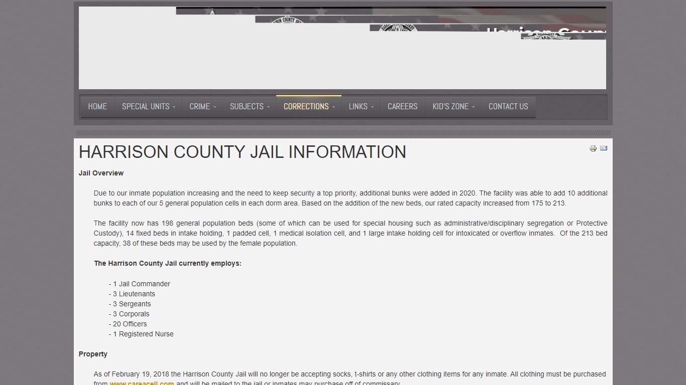 Harrison County Indiana Jail Information